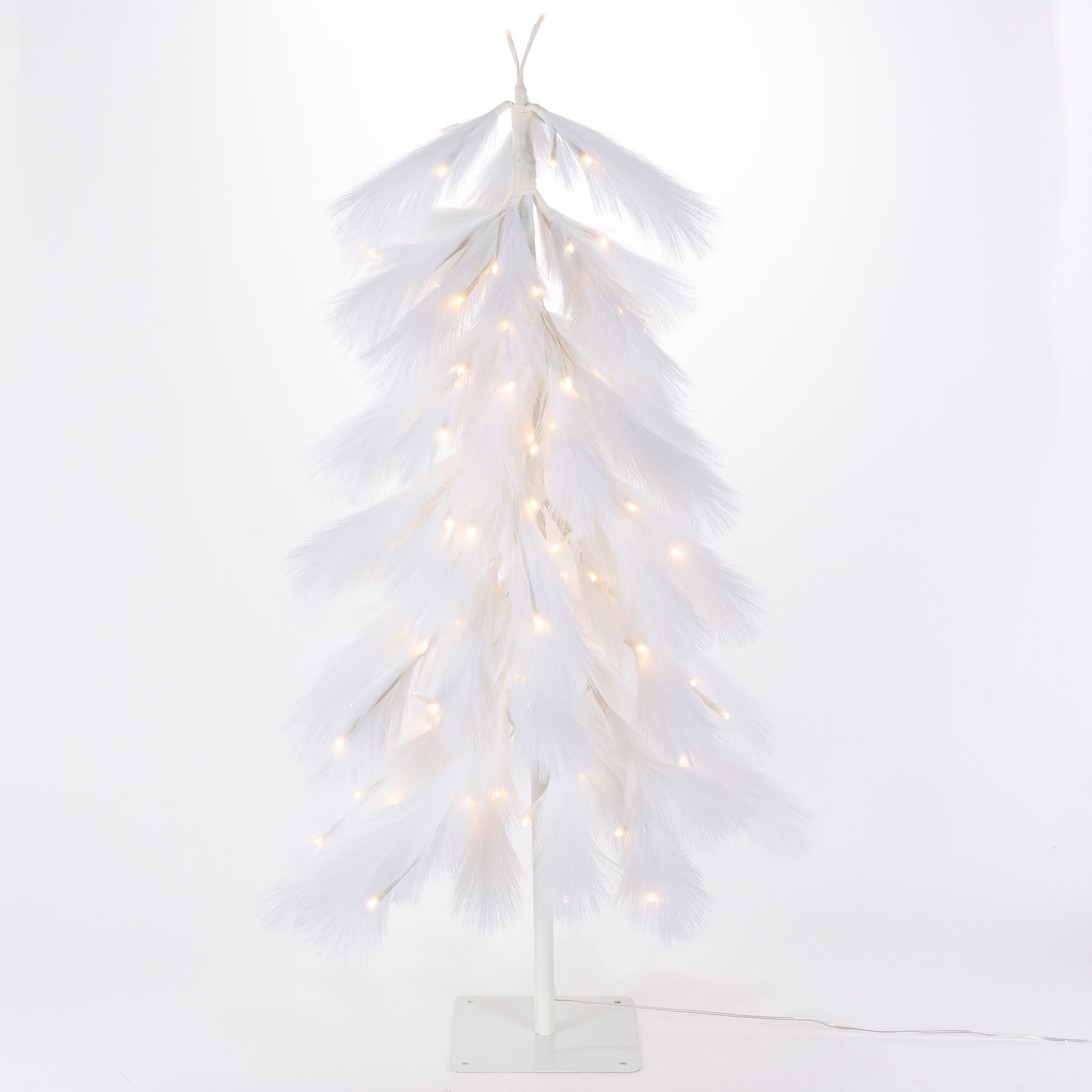 Joyful 4'H Electric Lighted Down Swept Tree with 190 Warm White LED Lights